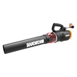POSITEC Worx Turbine 12 Ampere Corded Leaf Blower with 110 MPH and 600 CFM Output and Variable Speed Control