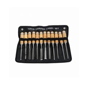 toptopdeal Sunkizzrs® 12Pcs Woodworking Wood Carving Hand Chisel Professional Tool Set