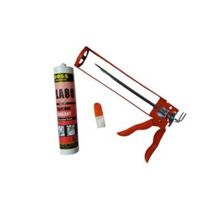 toptopdeal AQUATICA ENTERPRISES BOSS Silicone Glass Glue Sealant with Caulking Gun Applicator